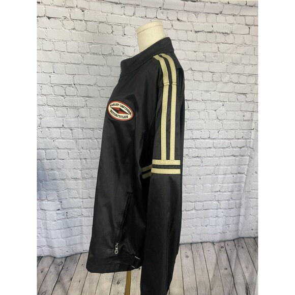 Harley Davidson XL Vintage Motorcycle Racing Jacket With Stripes - Picture 14 of 16